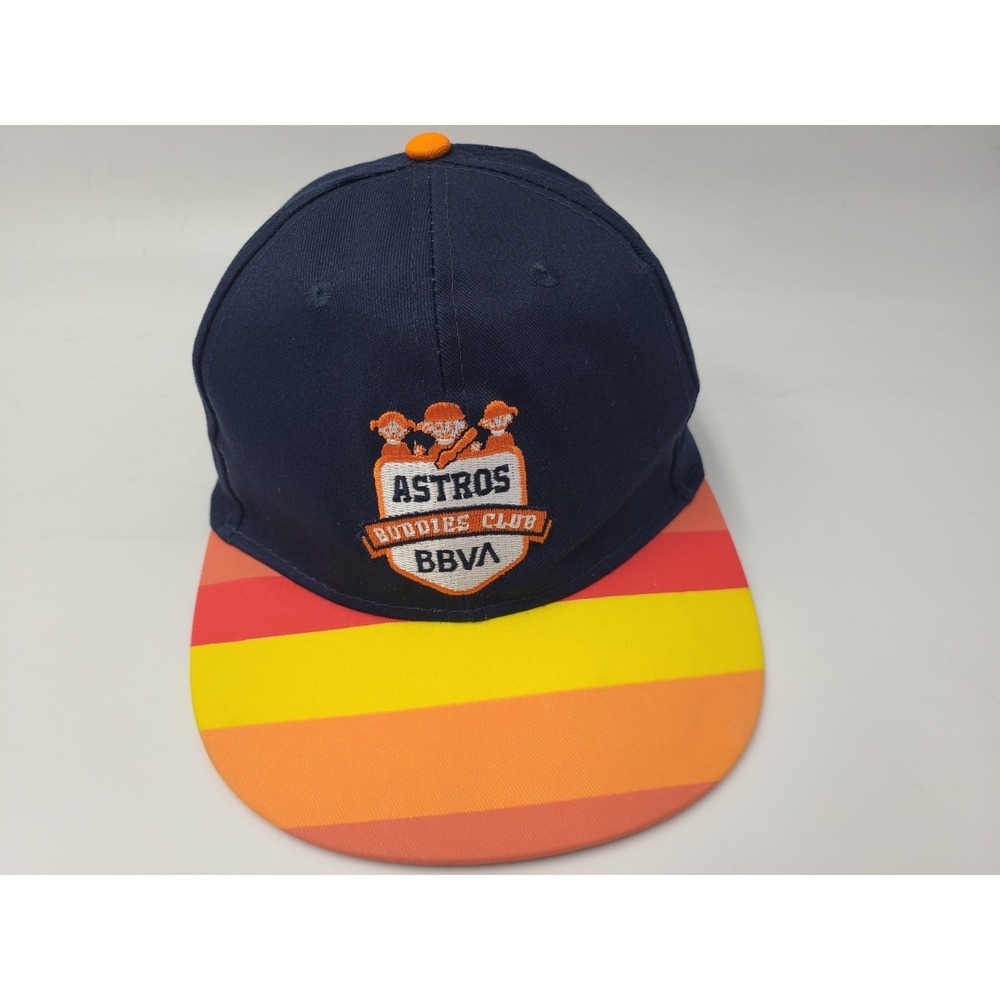 Youth Houston Astros Buddies Club BBVA Snapback‎ Hat Cap Boys MLB Baseball Blue
